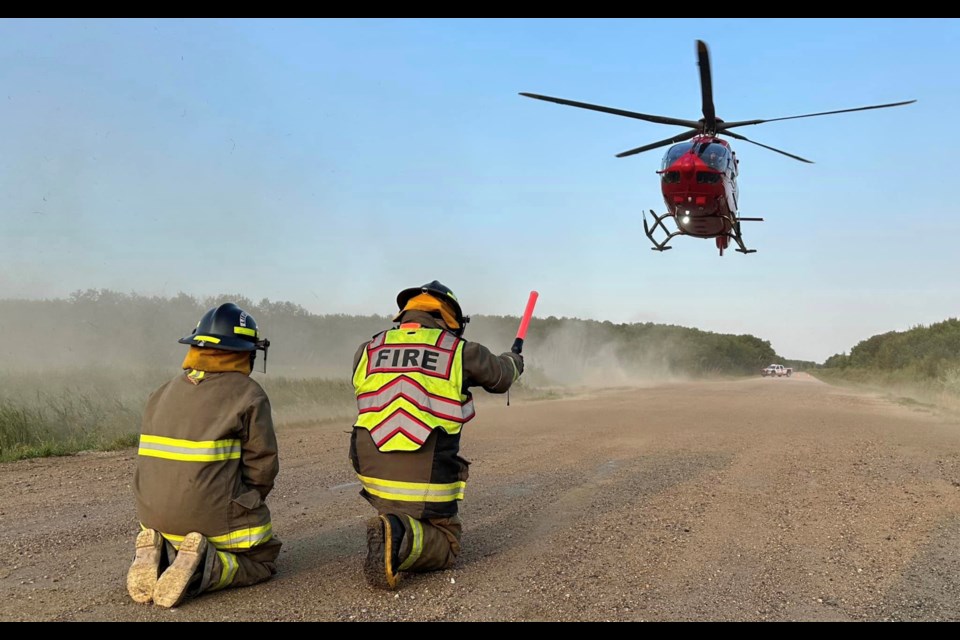 One person was flown to Regina by by air ambulance after a single vehicle rollover yesterday.

Crews from the Whitewood Fire Department received the call just after 5 p.m. on Aug. 17, using the Jaws of Life to free the person trapped inside the vehicle.

All units were back in service by 8 p.m.