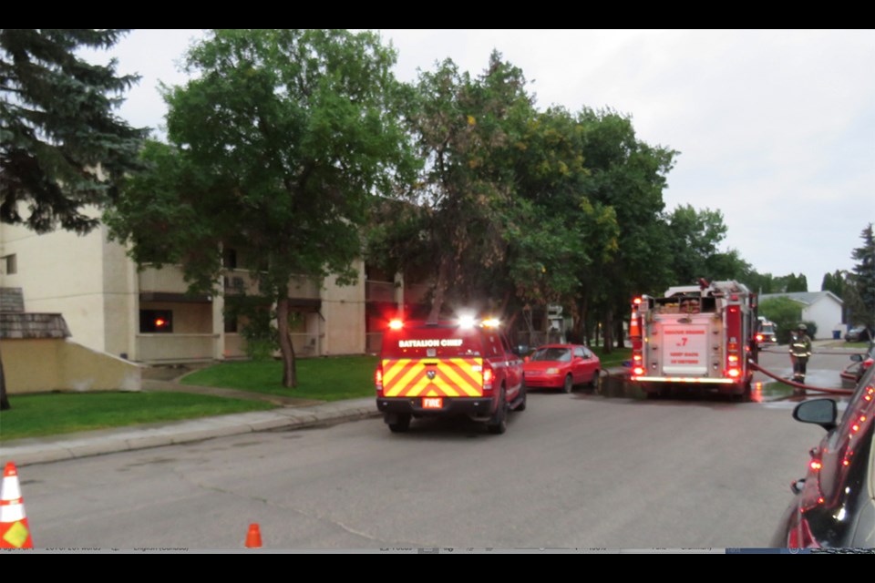 At 5:45 a.m. on Aug. 19, the Saskatoon Fire Department (SFD) Communications Center received a 911 call reporting a balcony on fire in the 300 Block of Girgulis Crescent. 