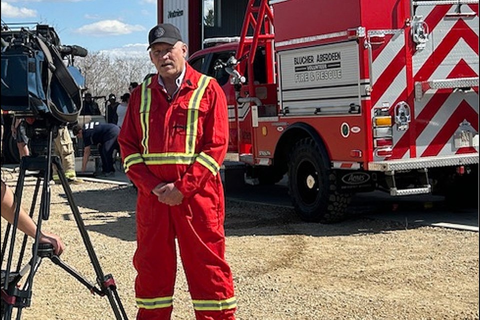 BAVFD Fire Chief Mike Steckhan talks about all the features of the new wildland fire truck.