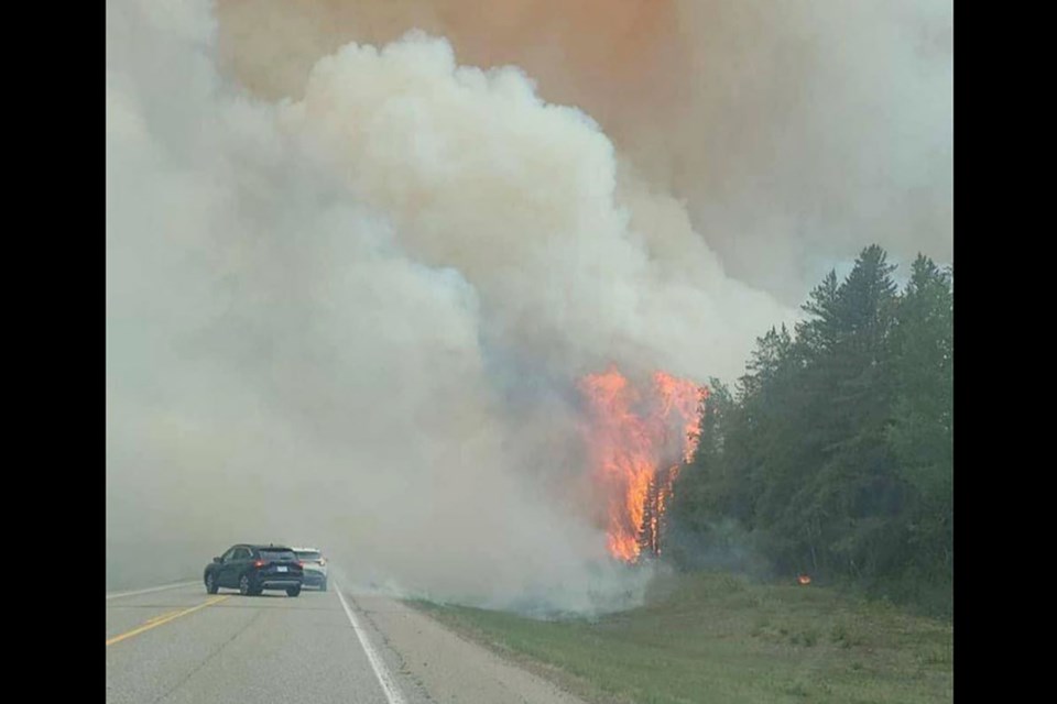The out-of-control wildfire has gone into La Ronge.