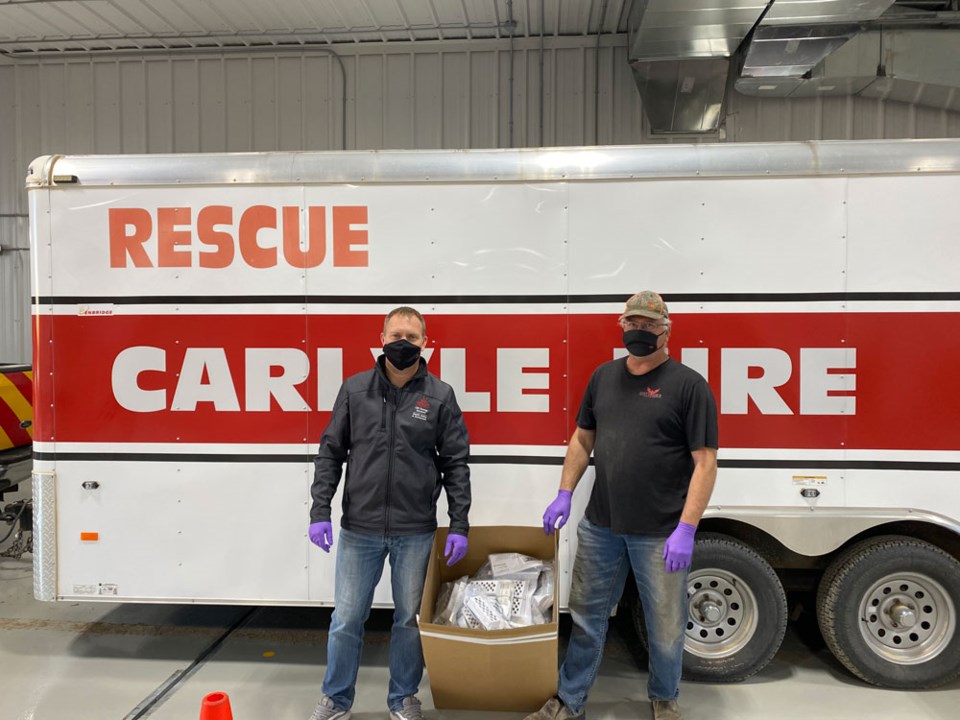 Carlyle fire COVID tests