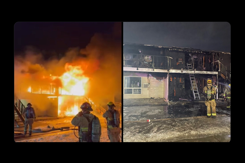 Scenes from the fire that happened Feb. 25 at an apartment complex on Centennial Street in Regina.