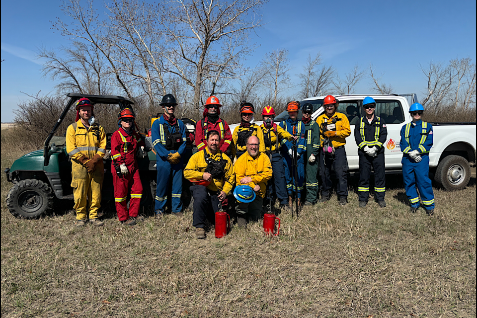 Provincial personnel were on hand ready to take part in the prescribed burn at Condie Nature Refuge.