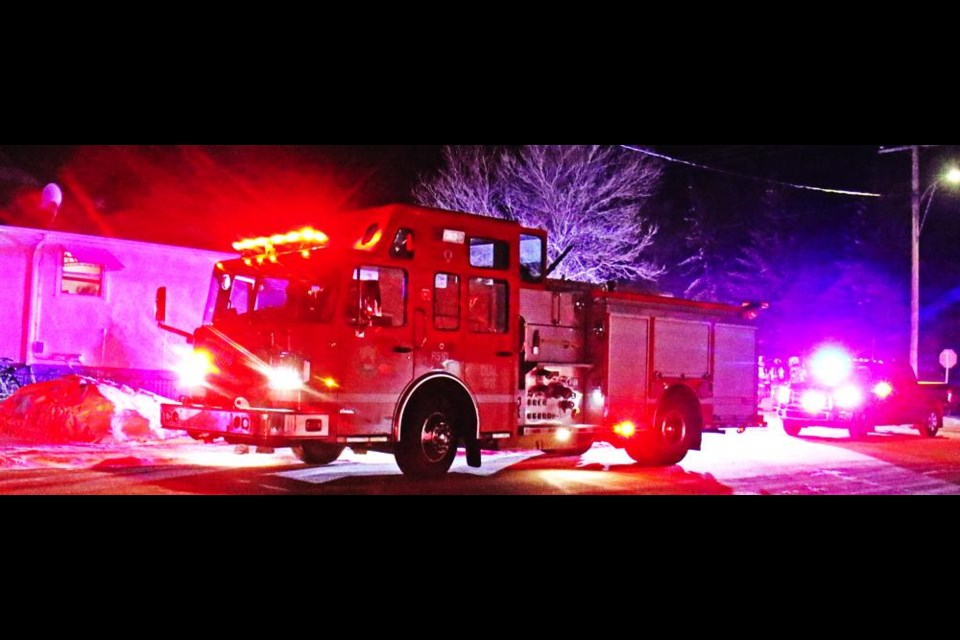 Weyburn fire fighters responded to a fire call at this home on Friday evening on Third Street South and Second Avenue