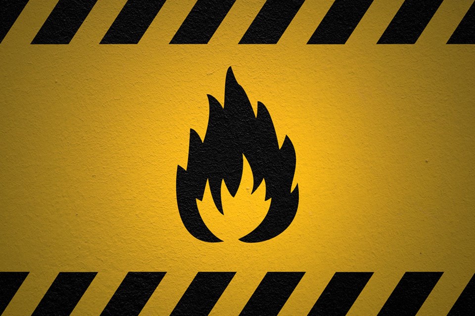 fire flammable sign
