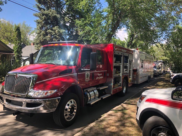 The Saskatoon Fire Department's HAZMAT Unit responded to a medical call in one of the structures along Dufferin Avenue.