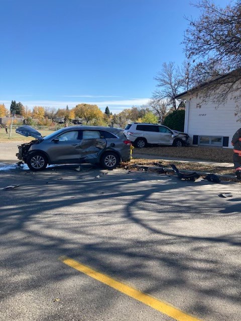 The vehicles involved on Sunday's collision at Munroe Avenue and 12th Street.