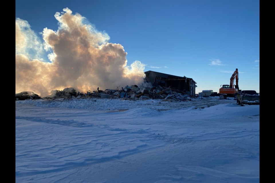 A fire occurred at Noble Well Servicing near Arcola on Monday.