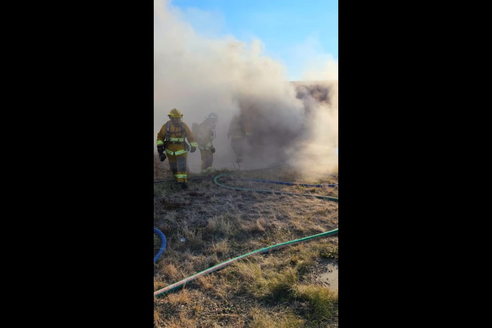 Members of the Wilkie Fire Department commit to regular training exercises and practises to be best prepared when the alarm bell rings, as evidenced from this training photo.