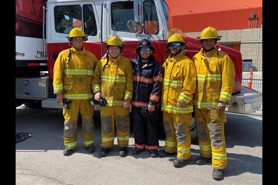 Brandon Kotzer, Hunter Sittler, Craig Sittler, Matthew Shabar and Greg Brooks competed at the regional FireFit competition held in Regina June 9-10.