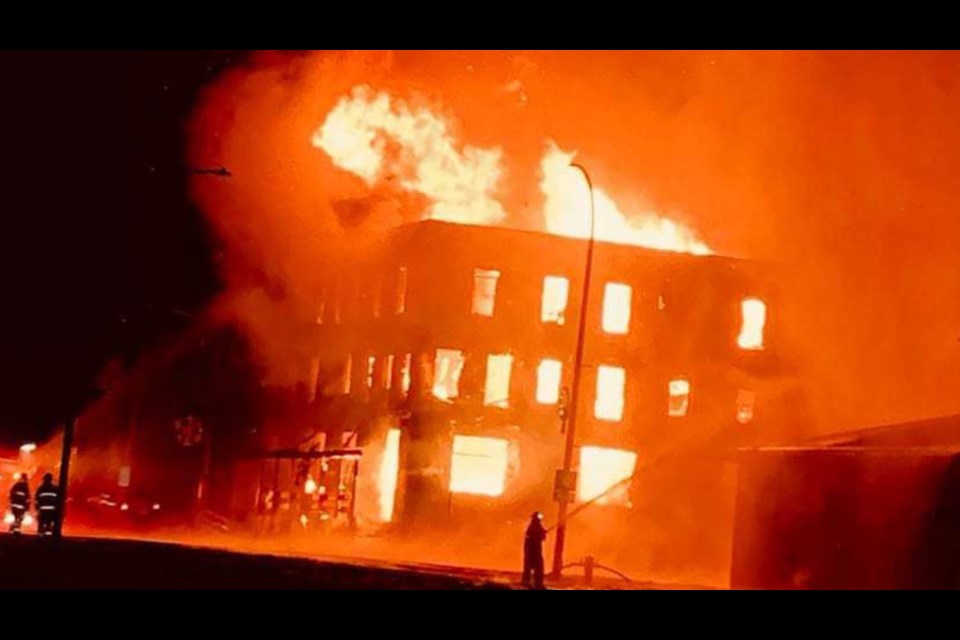 The historic Woodlander hotel was destroyed by fire that started in the late hours of Dec. 8. The Kamsack Volunteer Fire Department, along with the Rhein Fire Department, fought the blaze.