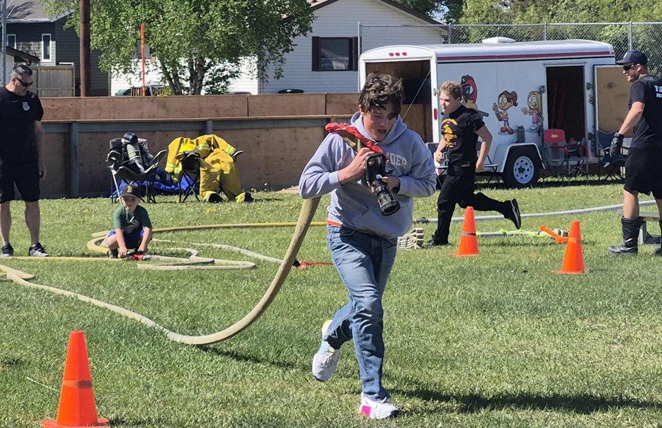 Students at McLurg High School in Wilkie were allowed to train like firefighters on May 26 with members of the Wilkie and District Fire Department.