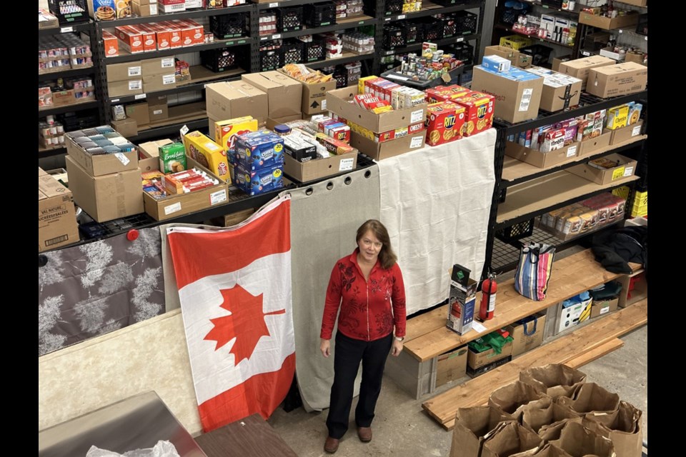 Carlyle & District Foodbank chairwoman Theresa Luedtke, pictured at their new location at Bay 4, 200 Service Road. 