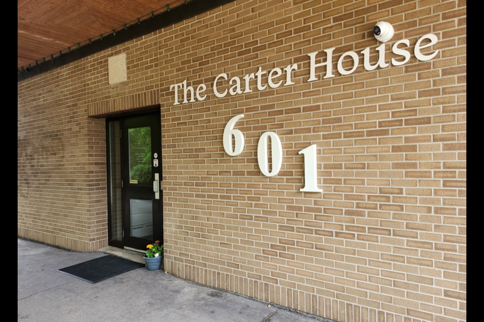 The entrance to The Carter House family living and recovery centre.