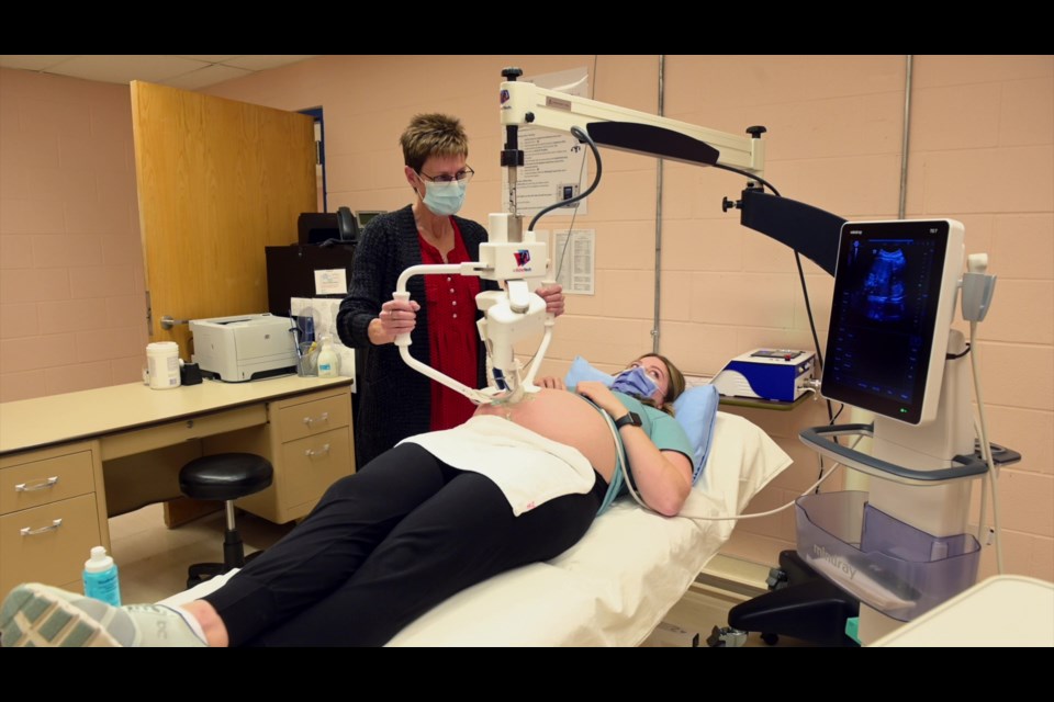 A patient in Gravelbourg receives an ultrasound scan.
