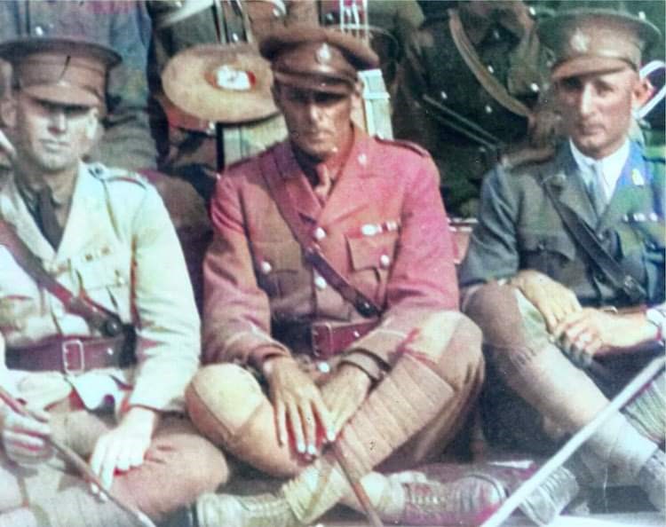 (Middle) Charles Barker, First World War Veteran who was a founding member of Unity Legion.