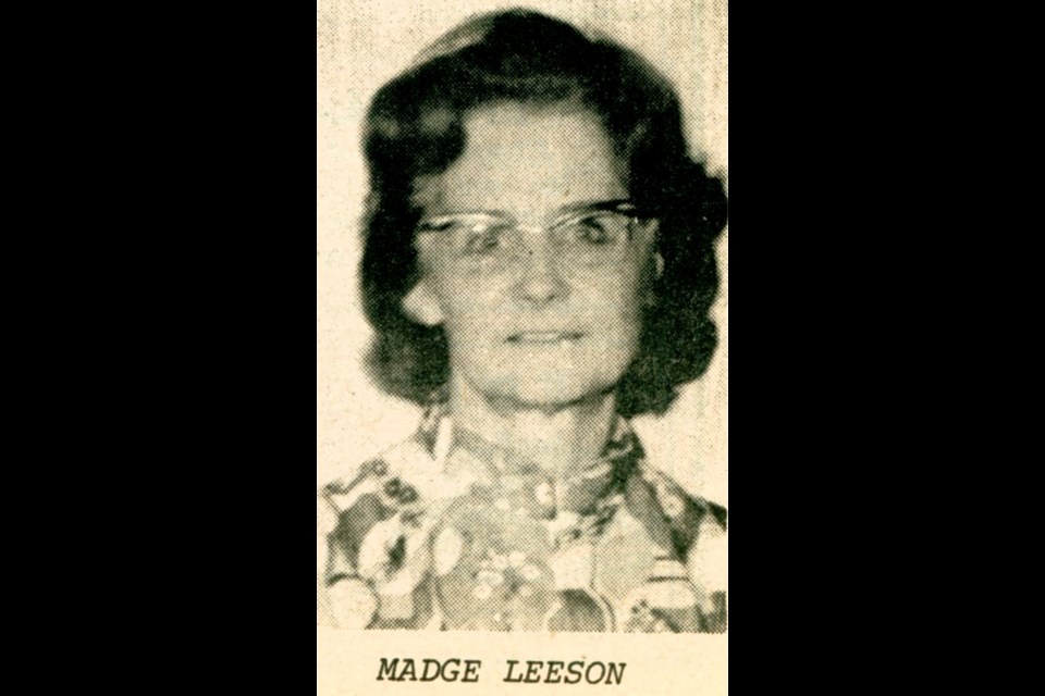 Mrs. Madge Leeson was running for the Social Credit Party in the upcoming federal election, with Andrew Meier of Tramping Lake as her agent. Leeson was the proprietress of Unity Ladies’ Wear. 