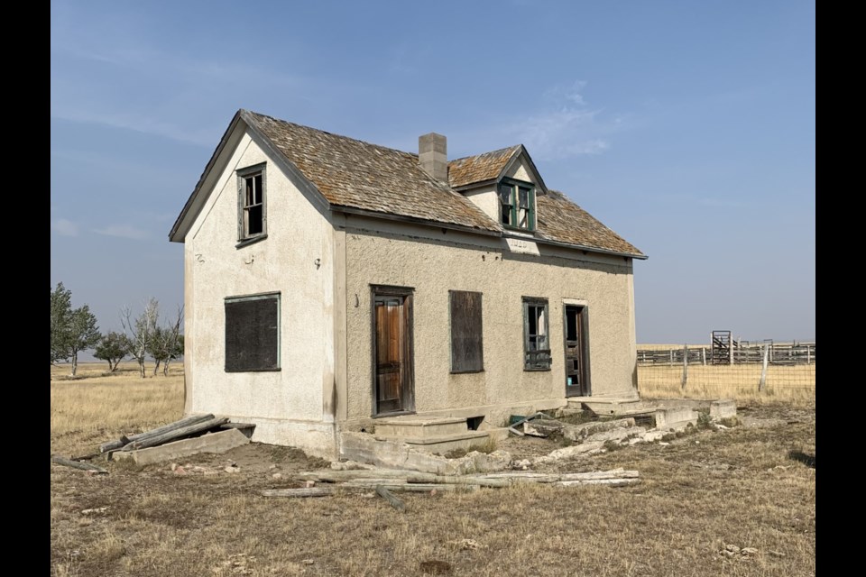 The farm near Horizon, where my Mother was born, is now community pasture, but the house my Grandad built in 1926 is still standing, as straight as ever.