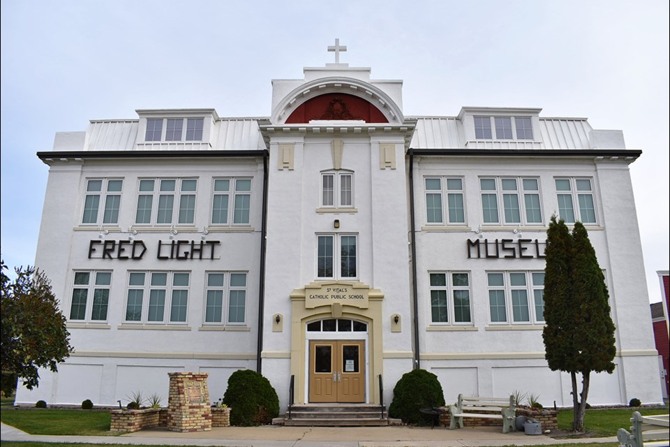 The Fred Light Museum building, which was originally the St. Vital Catholic Public school before it moved across the street in 1974 to accommodate a growing population.