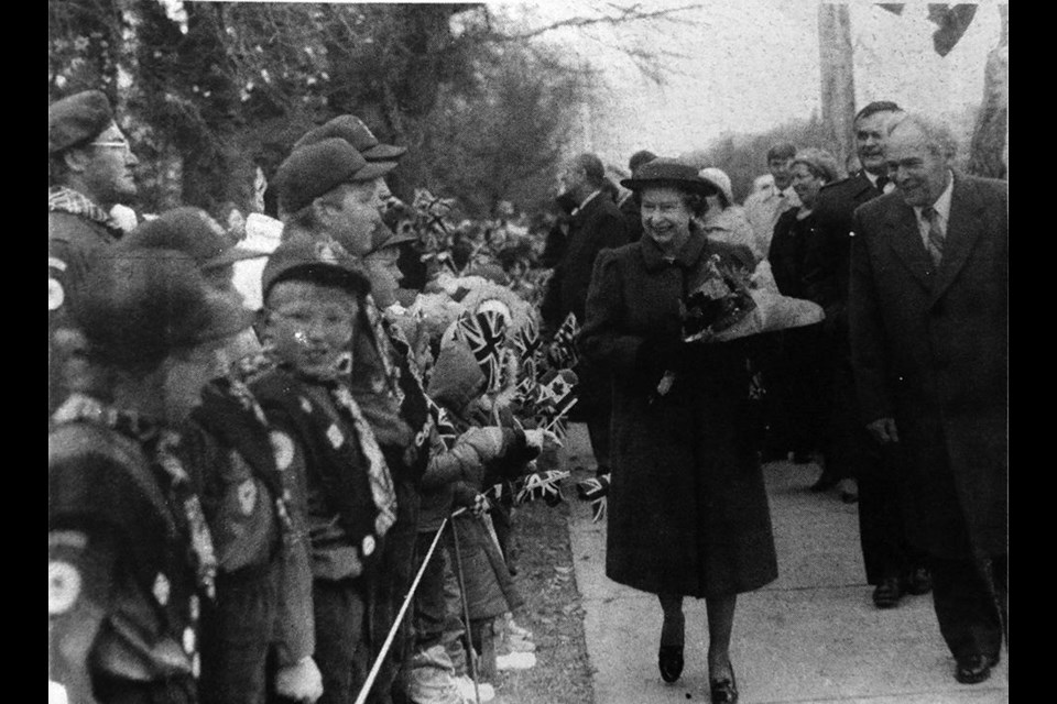 Queen Elizabeth II acknowledged the Canora Beavers, Cubs and Scouts during her visit to Canora on Oct. 19, 1987 by saying, "You must be freezing."