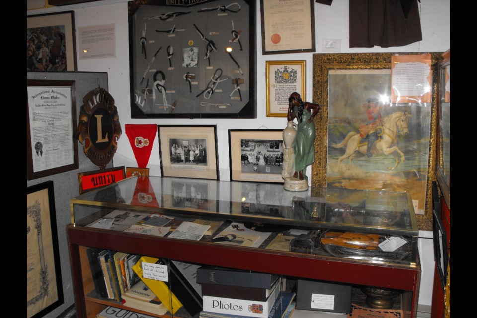 The Eastbank School display at the Unity museum includes history of local community service clubs but could it soon  be expanding to showcase more of these clubs' storied history in the community?