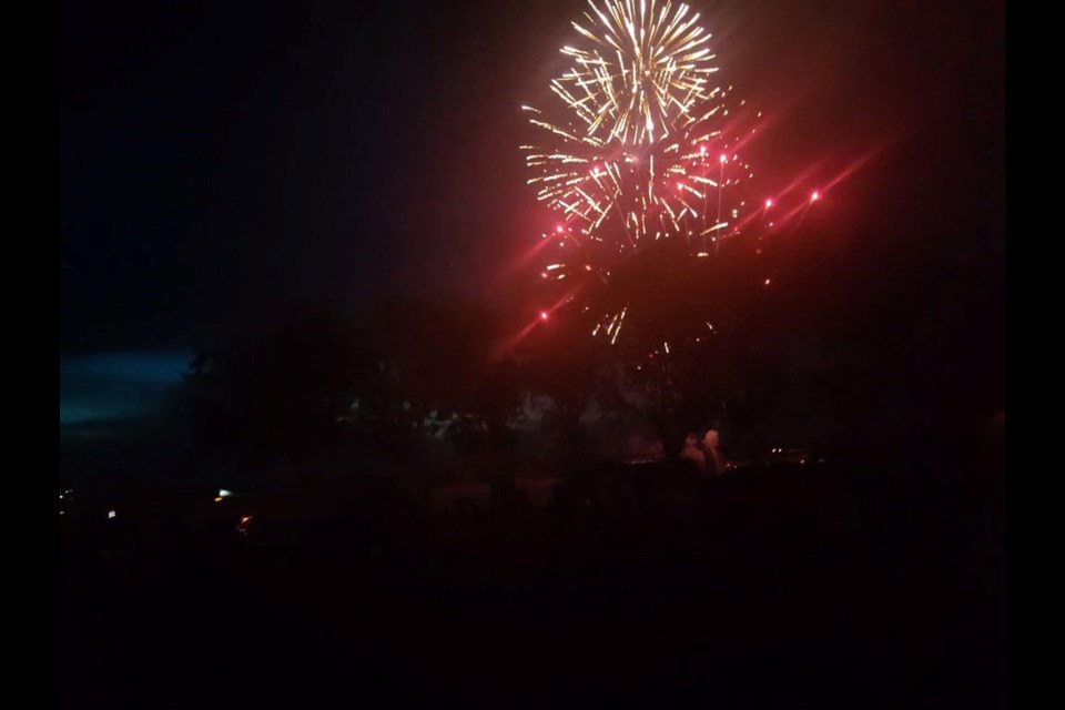 Fireworks ended the Canada Day celebrations.