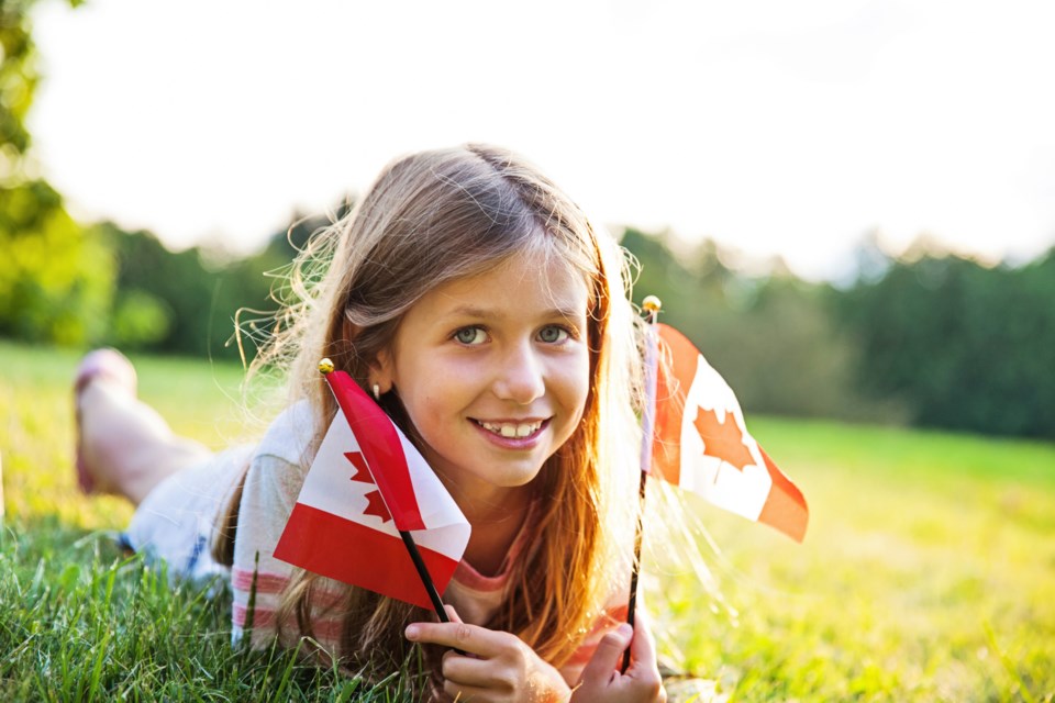 Canada Day little girl