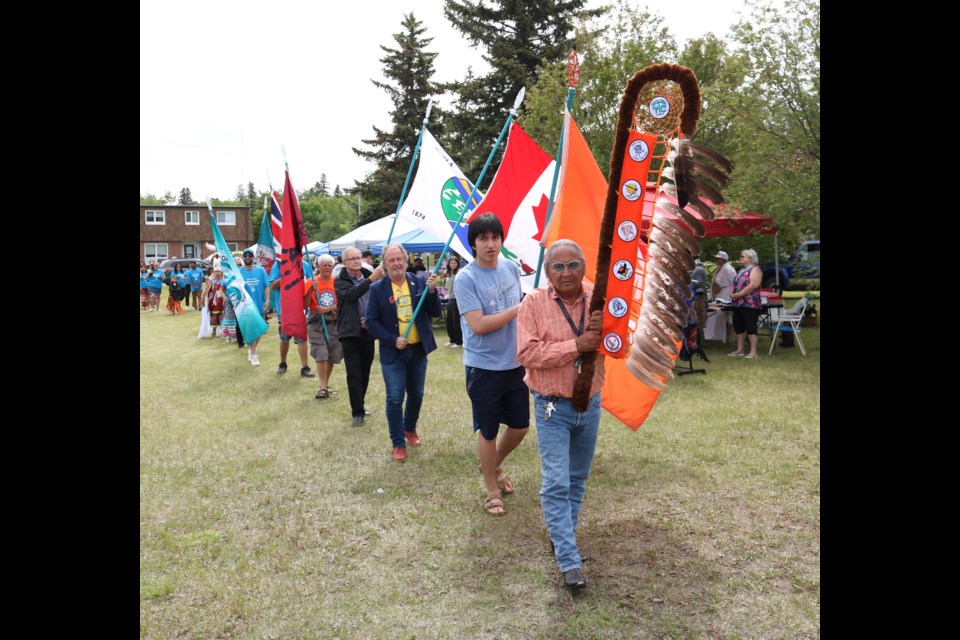 A grand entry started the day's activities.