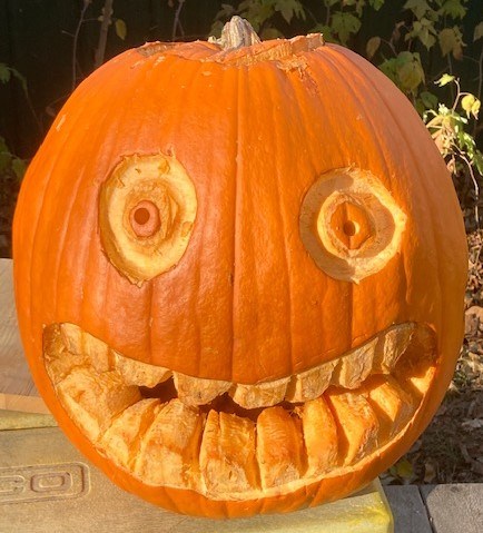 The modern version of carved pumpkins displays the skill of the carver. 