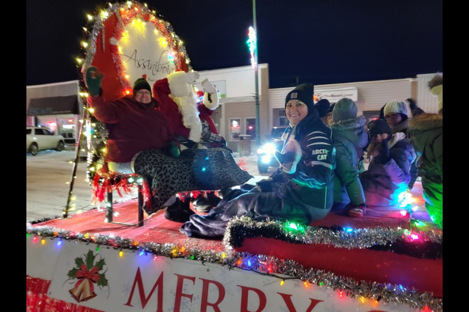 Town Float with Santa and Mayor Sharon Schauenberg 