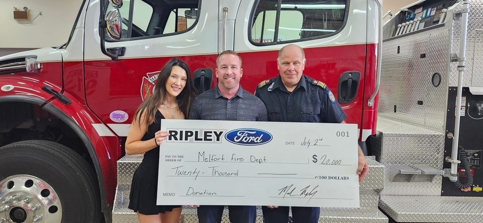 The Melfort Fire department was one of the three organizations to receive $20,000.