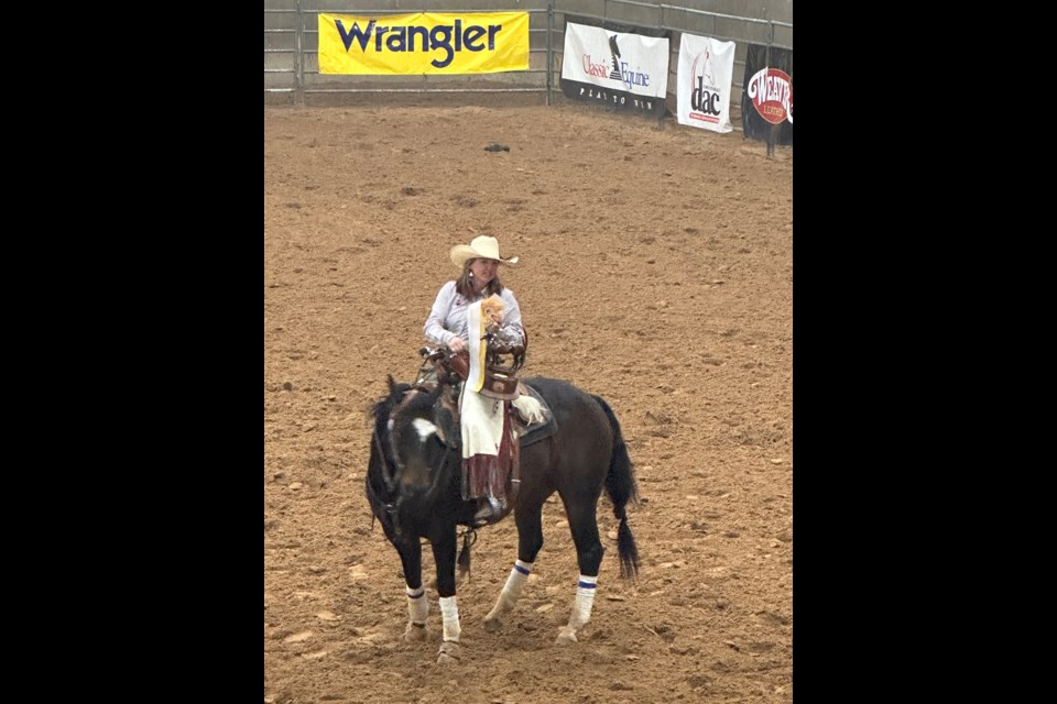 Michelle Pipke, Canadian champion in the sport of mounted shooting.