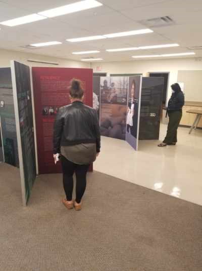 A look at the exhibit featured at the library