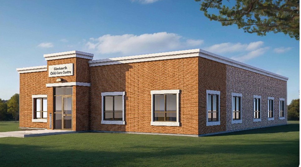 A drawing of the proposed 3,000 square foot Glentworth Child Care Centre to be built next to Glentworth Central School.
