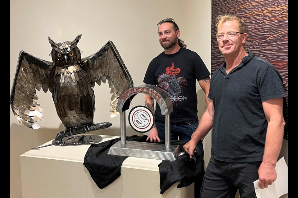 The SAG People’s Choice Award presented to Greg Sheldon of Assiniboia. In the photo are Greg Sheldon and Jarred Williams.