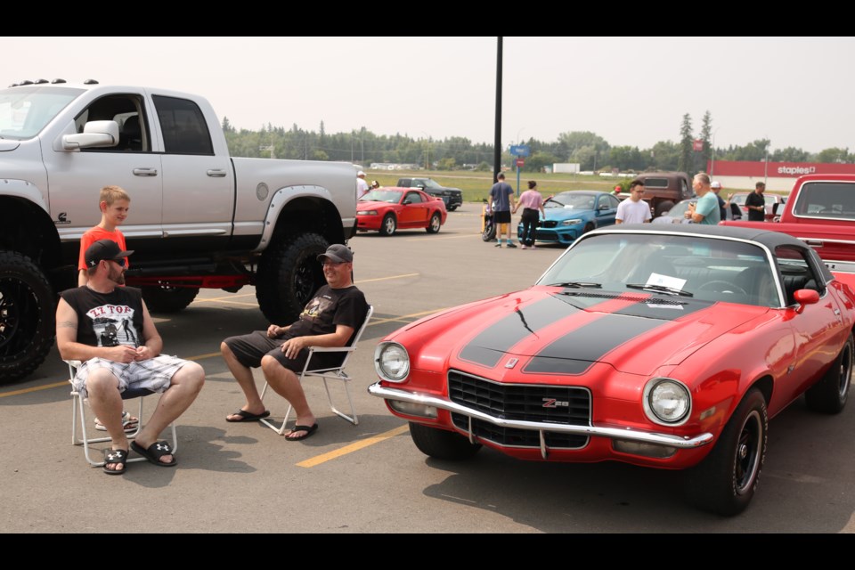 Relaxing and talking cars.