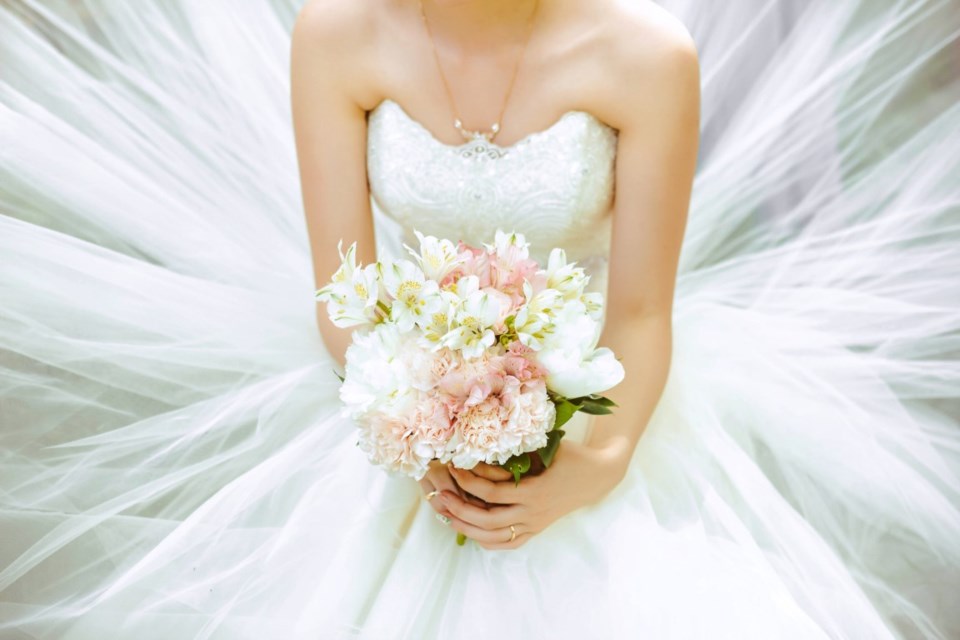 bride with bouquet