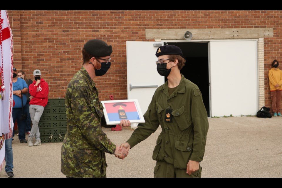 Connor Anderson was made a Master Warrant Officer (MWO) presented by Captain Colin McInnes.