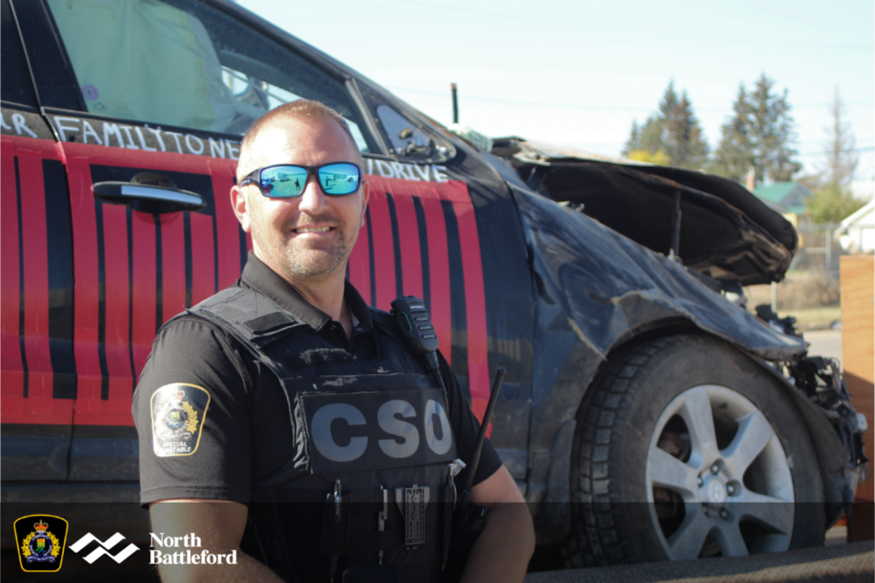 CSO Unit Commander Jerry Koliniak and the city’s team of CSOs will be touring the community throughout October promoting safe driving.