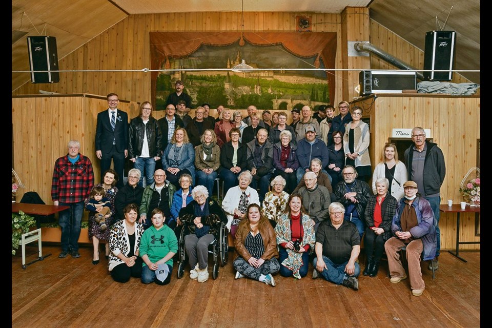 Descendants of Czech homesteaders, as well as friends and neighbours, gathered at the Czechoslovakian Pioneers Memorial Hall north of Rosetown, Sask., April 26 to visit with Borek Lizec, ambassador of the Czech Republic to Canada, back row, far left. The ambassador travelled to the area to learn more about the Czech settlement and talked about his appreciation for the local community. 