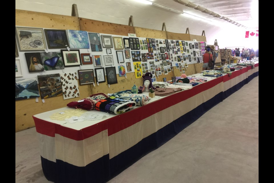 Handcrafts and art work at Radisson’s fair. These were among 1,200 exhibits entered in the 100th edition of the fair. 