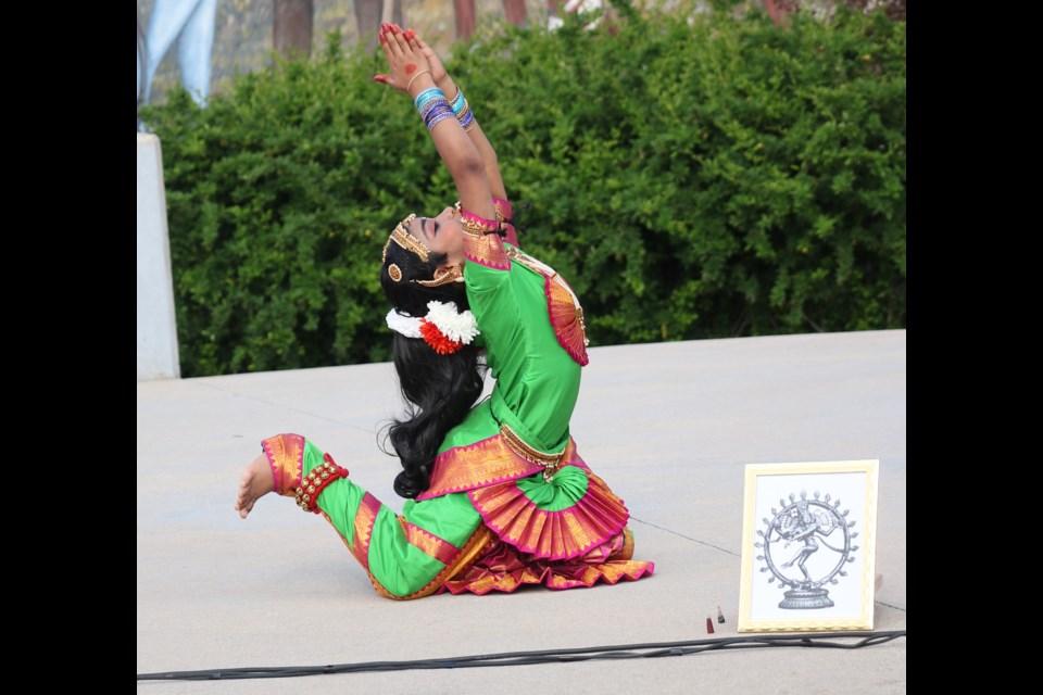The culture of India part of the evening started with a solo dance.