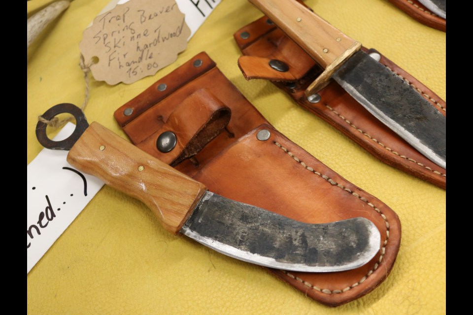 A blade made from a trap spring,