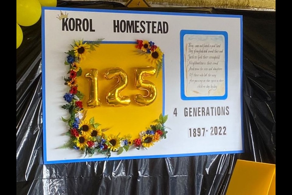 During the Canada Day long weekend, a celebration was held to mark 125 years since Harry and Katherine Korol homesteaded the family farm in the Donwell-Mazeppa area.