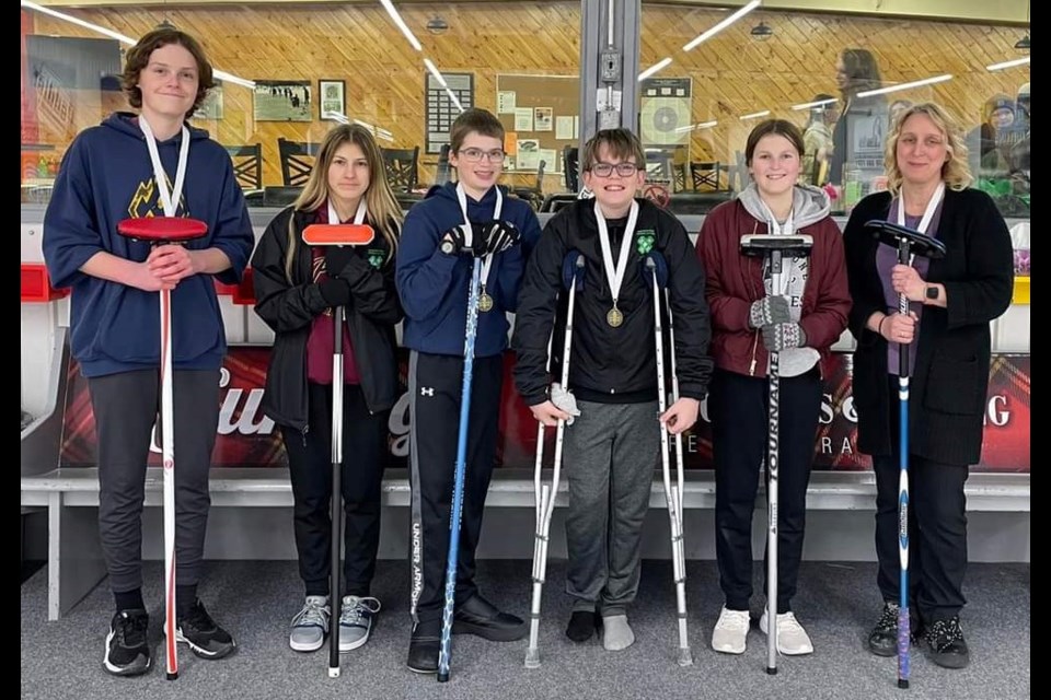 Maidstone High School’s junior curling team won gold at divisions on Feb. 13-14 in Lashburn. 