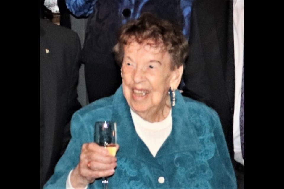 Dorothy Schwartz was guest of honour at a champagne gala in Medicine Hat where she was presented the Queen Elizabeth II Platinum Jubilee Medal she earned through her volunteerism during her many years in Maidstone. 