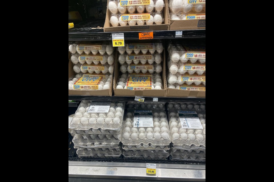 Price of eggs in Arizona and probably other states has skyrocketed since the middle of December. One egg averages 65 cents, organic 73 cents. One sale helps customers a little, but restaurants are really feeling the crunch.