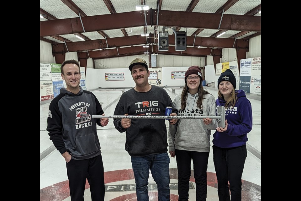 Derek Welford, Trent Lafreniere, Emma Schaefer and Taylor Markwart ultimately came out on top of the Meota Grand Slam of Curling, earning the coveted Silver Broom. 