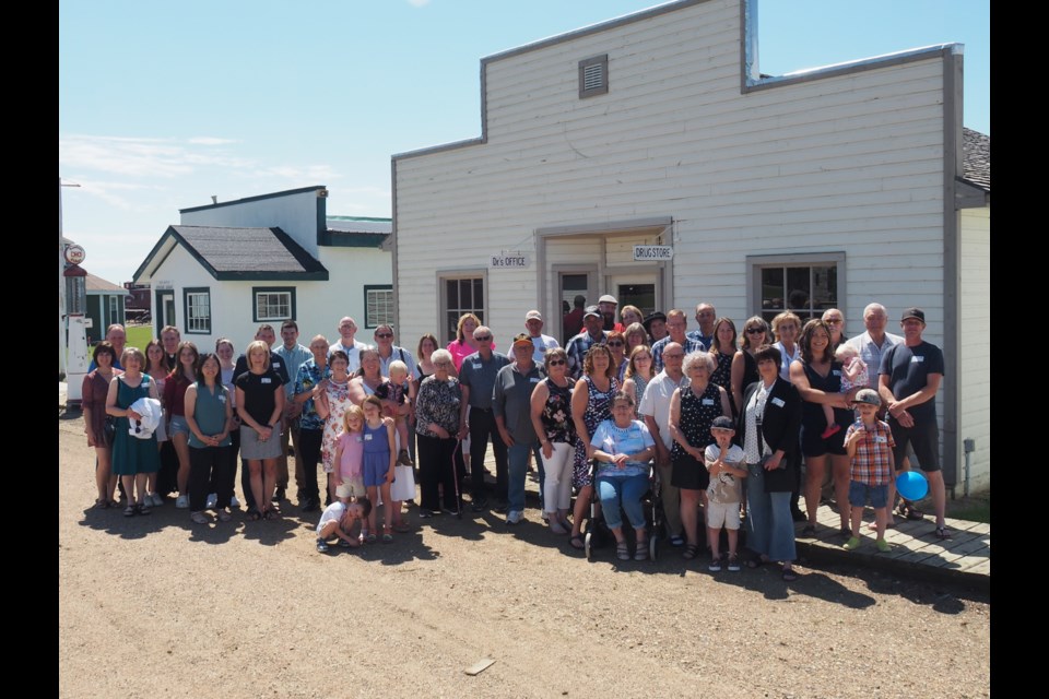 Members of the Zarowny at the Western Development Museum Heritage Village July 13.                                                                                                   