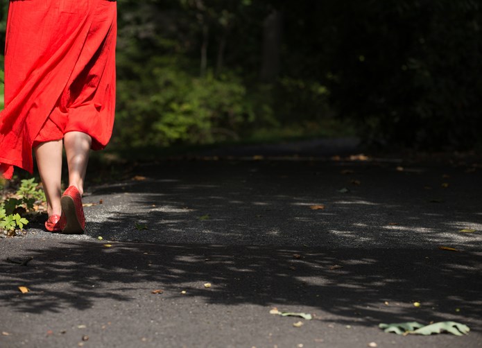 red dress